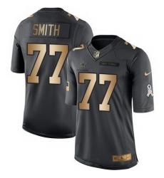 Nike Cowboys #77 Tyron Smith Black Mens Stitched NFL Limited Gold Salute To Service Jersey Nike Cowboys #77 Tyron Smith Black Mens Stitched NFL Limited Gold Salute To Service Jersey
