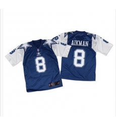 Nike Cowboys #8 Troy Aikman Navy BlueWhite Throwback Mens Stitched NFL Elite Jersey Nike Cowboys #8 Troy Aikman Navy BlueWhite Throwback Mens Stitched NFL Elite Jersey