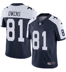 Nike Cowboys #81 Terrell Owens Navy Blue Thanksgiving Mens Stitched NFL Vapor Untouchable Limited Throwback Jersey Nike Cowboys #81 Terrell Owens Navy Blue Thanksgiving Mens Stitched NFL Vapor Untouchable Limited Throwback Jersey