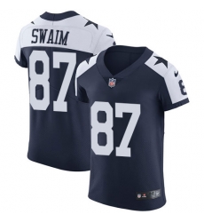 Nike Cowboys #87 Geoff Swaim Navy Blue Thanksgiving Men Stitched NFL Vapor Untouchable Throwback Elite Jersey Nike Cowboys #87 Geoff Swaim Navy Blue Thanksgiving Men Stitched NFL Vapor Untouchable Throwback Elite Jersey