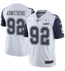 Nike Cowboys 92 Dorance Armstrong White Men Stitched With Established In 1960 Patch NFL Limited Rush Jersey Nike Cowboys 92 Dorance Armstrong White Men Stitched With Established In 1960 Patch NFL Limited Rush Jersey