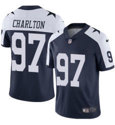 Nike Cowboys #97 Taco Charlton Navy Blue Thanksgiving Mens Stitched NFL Vapor Untouchable Limited Throwback Jersey Nike Cowboys #97 Taco Charlton Navy Blue Thanksgiving Mens Stitched NFL Vapor Untouchable Limited Throwback Jersey