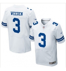 Nike Dallas Cowboys #3 Brandon Weeden White Mens Stitched NFL Elite Jersey Nike Dallas Cowboys #3 Brandon Weeden White Mens Stitched NFL Elite Jersey