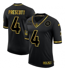 Nike Dallas Cowboys 4 Dak Prescott Black Gold 2020 Salute To Service Limited Jersey Nike Dallas Cowboys 4 Dak Prescott Black Gold 2020 Salute To Service Limited Jersey
