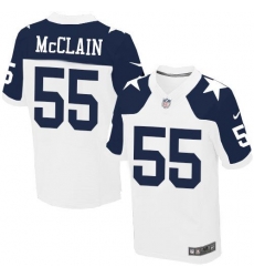 Nike Dallas Cowboys #55 Rolando McClain White Thanksgiving Throwback Men 27s Stitched NFL Elite Jersey Nike Dallas Cowboys #55 Rolando McClain White Thanksgiving Throwback Men 27s Stitched NFL Elite Jersey