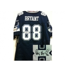 Nike Dallas Cowboys 88 Dez Bryant Blue Elite Signed NFL Jersey Nike Dallas Cowboys 88 Dez Bryant Blue Elite Signed NFL Jersey