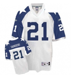 Reebok Dallas Cowboys 21 Deion Sanders White Thanksgiving Replica Throwback NFL Jersey Reebok Dallas Cowboys 21 Deion Sanders White Thanksgiving Replica Throwback NFL Jersey