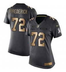 Nike Cowboys #72 Travis Frederick Black Womens Stitched NFL Limited Gold Salute to Service Jersey Nike Cowboys #72 Travis Frederick Black Womens Stitched NFL Limited Gold Salute to Service Jersey