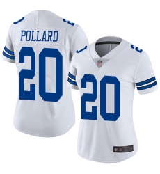 Women Cowboys 20 Tony Pollard White Stitched Football Vapor Untouchable Limited Jersey Women Cowboys 20 Tony Pollard White Stitched Football Vapor Untouchable Limited Jersey