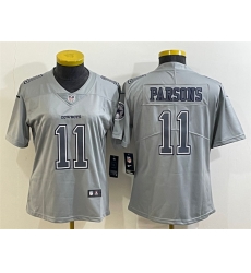 Women Dallas Cowboys 11 Micah Parsons Grey Atmosphere Fashion Stitched Jersey Women Dallas Cowboys 11 Micah Parsons Grey Atmosphere Fashion Stitched Jersey