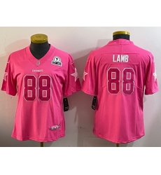 Women Dallas Cowboys 88 CeeDee Lamb Pink Vapor Untouchable Limited Stitched Football Jersey 3 Women Dallas Cowboys 88 CeeDee Lamb Pink Vapor Untouchable Limited Stitched Football Jersey 3