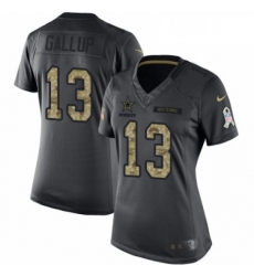 Womens Nike Dallas Cowboys 13 Michael Gallup Limited Black 2016 Salute to Service NFL Jersey Womens Nike Dallas Cowboys 13 Michael Gallup Limited Black 2016 Salute to Service NFL Jersey