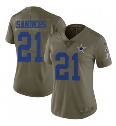Womens Nike Dallas Cowboys 21 Deion Sanders Limited Olive 2017 Salute to Service NFL Jersey Womens Nike Dallas Cowboys 21 Deion Sanders Limited Olive 2017 Salute to Service NFL Jersey