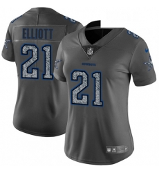 Womens Nike Dallas Cowboys 21 Ezekiel Elliott Gray Static Vapor Untouchable Limited NFL Jersey Womens Nike Dallas Cowboys 21 Ezekiel Elliott Gray Static Vapor Untouchable Limited NFL Jersey