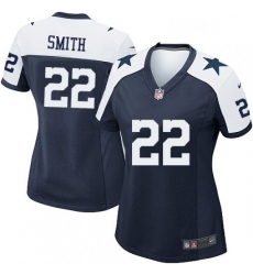 Womens Nike Dallas Cowboys 22 Emmitt Smith Game Navy Blue Throwback Alternate NFL Jersey Womens Nike Dallas Cowboys 22 Emmitt Smith Game Navy Blue Throwback Alternate NFL Jersey