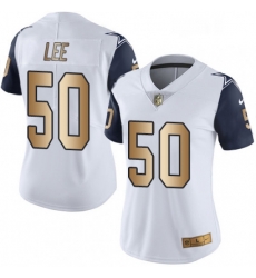 Womens Nike Dallas Cowboys 50 Sean Lee Limited WhiteGold Rush NFL Jersey Womens Nike Dallas Cowboys 50 Sean Lee Limited WhiteGold Rush NFL Jersey