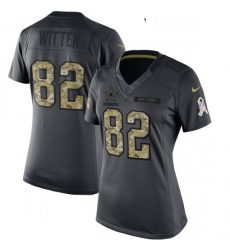 Womens Nike Dallas Cowboys 82 Jason Witten Limited Black 2016 Salute to Service NFL Jersey Womens Nike Dallas Cowboys 82 Jason Witten Limited Black 2016 Salute to Service NFL Jersey
