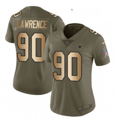 Womens Nike Dallas Cowboys 90 Demarcus Lawrence Limited OliveGold 2017 Salute to Service NFL Jersey Womens Nike Dallas Cowboys 90 Demarcus Lawrence Limited OliveGold 2017 Salute to Service NFL Jersey