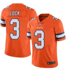 Broncos 3 Drew Lock Orange Men Stitched Football Limited Rush Jersey Broncos 3 Drew Lock Orange Men Stitched Football Limited Rush Jersey
