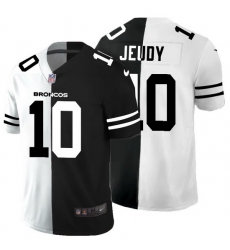 Denver Broncos 10 Jerry Jeudy Men Black V White Peace Split Nike Vapor Untouchable Limited NFL Jersey Denver Broncos 10 Jerry Jeudy Men Black V White Peace Split Nike Vapor Untouchable Limited NFL Jersey