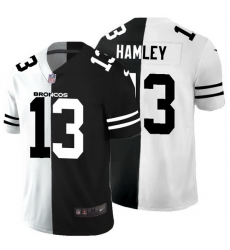 Denver Broncos 13 KJ Hamler Men Black V White Peace Split Nike Vapor Untouchable Limited NFL Jersey Denver Broncos 13 KJ Hamler Men Black V White Peace Split Nike Vapor Untouchable Limited NFL Jersey