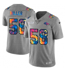 Denver Broncos 58 Von Miller Men Nike Multi Color 2020 NFL Crucial Catch NFL Jersey Greyheather Denver Broncos 58 Von Miller Men Nike Multi Color 2020 NFL Crucial Catch NFL Jersey Greyheather