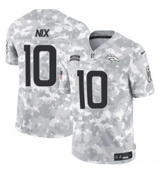 Men Denver Broncos 10 Bo Nix 2024 F U S E Arctic Camo Salute To Service Limited Stitched Football Jersey Men Denver Broncos 10 Bo Nix 2024 F U S E Arctic Camo Salute To Service Limited Stitched Football Jersey