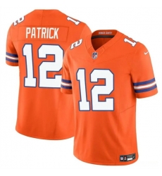 Men Denver Broncos 12 Tim Patrick Orange F U S E Mile High Collection 1977 Throwback Vapor Limited Stitched Football Jersey Men Denver Broncos 12 Tim Patrick Orange F U S E Mile High Collection 1977 Throwback Vapor Limited Stitched Football Jersey