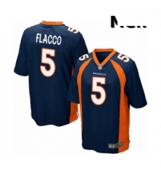Men Denver Broncos 5 Joe Flacco Game Navy Blue Alternate Football Jersey Men Denver Broncos 5 Joe Flacco Game Navy Blue Alternate Football Jersey