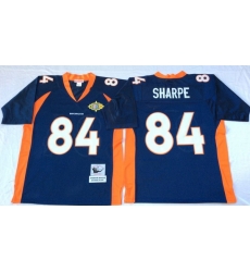 Men Denver Broncos 84 Shannon Sharpe Navy M&N Throwback Jersey Men Denver Broncos 84 Shannon Sharpe Navy M&N Throwback Jersey