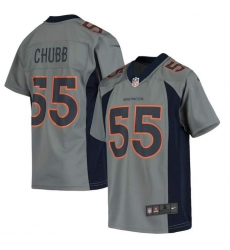 Men Denver Broncos Bradley Chubb 55 Gray jersey Men Denver Broncos Bradley Chubb 55 Gray jersey