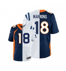 Men Nike Denver Broncos 18 Peyton Manning Game OrangeRoyal Blue Split Fashion NFL Jersey Men Nike Denver Broncos 18 Peyton Manning Game OrangeRoyal Blue Split Fashion NFL Jersey