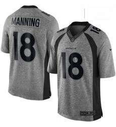 Men Nike Denver Broncos 18 Peyton Manning Limited Gray Gridiron NFL Jersey Men Nike Denver Broncos 18 Peyton Manning Limited Gray Gridiron NFL Jersey