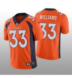 Men Nike Denver Broncos 33 Javonte Williams Orange Vapor Limited Jersey Men Nike Denver Broncos 33 Javonte Williams Orange Vapor Limited Jersey
