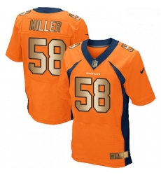 Men Nike Denver Broncos 58 Von Miller Elite OrangeGold Team Color NFL Jersey Men Nike Denver Broncos 58 Von Miller Elite OrangeGold Team Color NFL Jersey