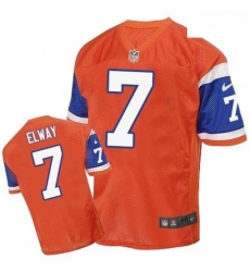 Men Nike Denver Broncos 7 John Elway Elite Orange Throwback NFL Jersey Men Nike Denver Broncos 7 John Elway Elite Orange Throwback NFL Jersey