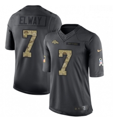 Men Nike Denver Broncos 7 John Elway Limited Black 2016 Salute to Service NFL Jersey Men Nike Denver Broncos 7 John Elway Limited Black 2016 Salute to Service NFL Jersey