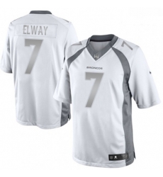 Men Nike Denver Broncos 7 John Elway Limited White Platinum NFL Jersey Men Nike Denver Broncos 7 John Elway Limited White Platinum NFL Jersey