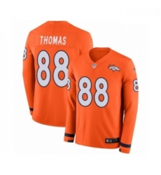 Men Nike Denver Broncos 88 Demaryius Thomas Limited Orange Therma Long Sleeve NFL Jersey Men Nike Denver Broncos 88 Demaryius Thomas Limited Orange Therma Long Sleeve NFL Jersey