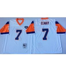 Mitchell And Ness Broncos #7 john elway white Throwback Stitched NFL Jersey Mitchell And Ness Broncos #7 john elway white Throwback Stitched NFL Jersey