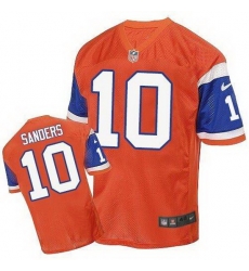 Nike Broncos #10 Emmanuel Sanders Orange Throwback Mens Stitched NFL Elite Jersey Nike Broncos #10 Emmanuel Sanders Orange Throwback Mens Stitched NFL Elite Jersey