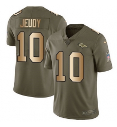 Nike Broncos 10 Jerry Jeudy Olive Gold Men Stitched NFL Limited 2017 Salute To Service Jersey Nike Broncos 10 Jerry Jeudy Olive Gold Men Stitched NFL Limited 2017 Salute To Service Jersey