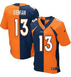Nike Broncos #13 Trevor Siemian Orange Navy Blue Mens Stitched NFL Elite Split Jersey Nike Broncos #13 Trevor Siemian Orange Navy Blue Mens Stitched NFL Elite Split Jersey