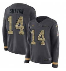 Nike Broncos #14 Courtland Sutton Anthracite Salute to Service Nike Broncos #14 Courtland Sutton Anthracite Salute to Service
