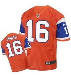 Nike Broncos #16 Bennie Fowler Orange Throwback Mens Stitched NFL Elite Jersey Nike Broncos #16 Bennie Fowler Orange Throwback Mens Stitched NFL Elite Jersey