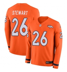 Nike Broncos #26 Darian Stewart Orange Team Color Men Stitched NFL Limited Therma Long Sleeve Jersey Nike Broncos #26 Darian Stewart Orange Team Color Men Stitched NFL Limited Therma Long Sleeve Jersey