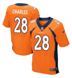 Nike Broncos #28 Jamaal Charles Orange Team Color Men's Stitched NFL New Elite Jersey Nike Broncos #28 Jamaal Charles Orange Team Color Men's Stitched NFL New Elite Jersey