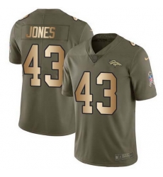 Nike Broncos 43 Joe Jones Olive Gold Men Stitched NFL Limited 2017 Salute To Service Jersey Nike Broncos 43 Joe Jones Olive Gold Men Stitched NFL Limited 2017 Salute To Service Jersey