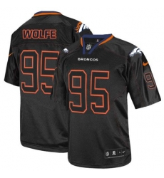 Nike Broncos #95 Derek Wolfe Lights Out Black Mens Stitched NFL Elite Jersey Nike Broncos #95 Derek Wolfe Lights Out Black Mens Stitched NFL Elite Jersey