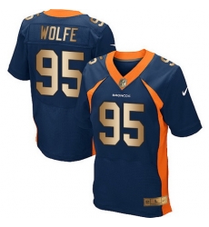 Nike Broncos #95 Derek Wolfe Navy Blue Alternate Mens Stitched NFL New Elite Gold Jersey Nike Broncos #95 Derek Wolfe Navy Blue Alternate Mens Stitched NFL New Elite Gold Jersey